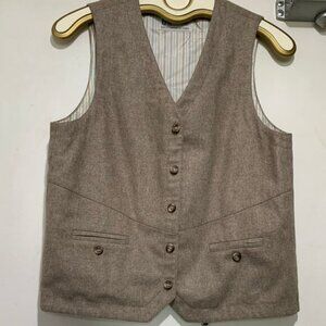 VINTAGE BAGATELLE MARGARET GODFREY TAILORED FIT WOOL VESTS SIZE L